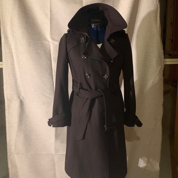 London Fog Jackets & Blazers - London Fog Chocolate Wool Trench Coat